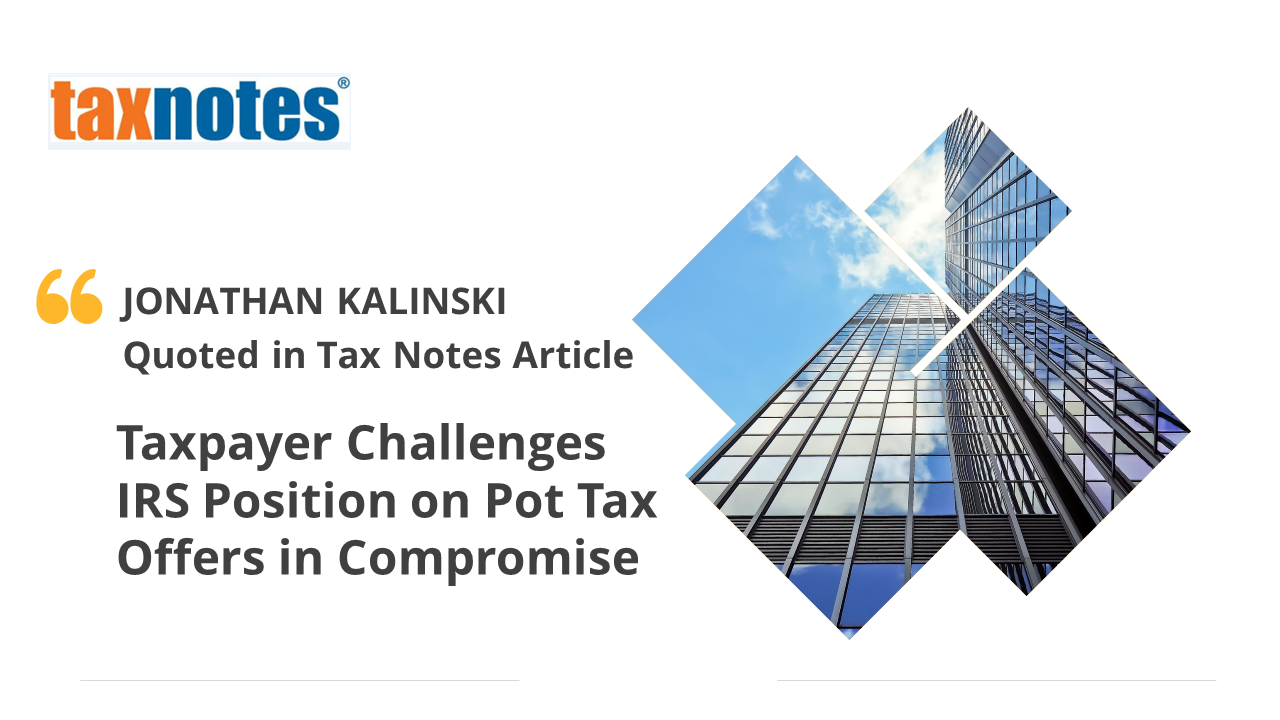JONATHAN KALINSKI Quoted in Tax Notes
