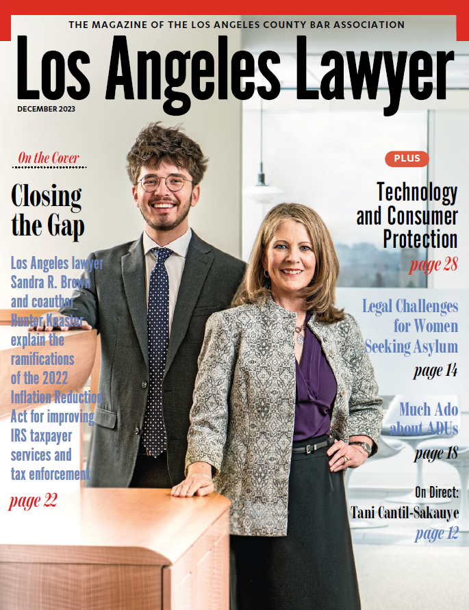 Los Angeles Lawyer – Closing the Gap by SANDRA R. BROWN and HUNTER KEASTER