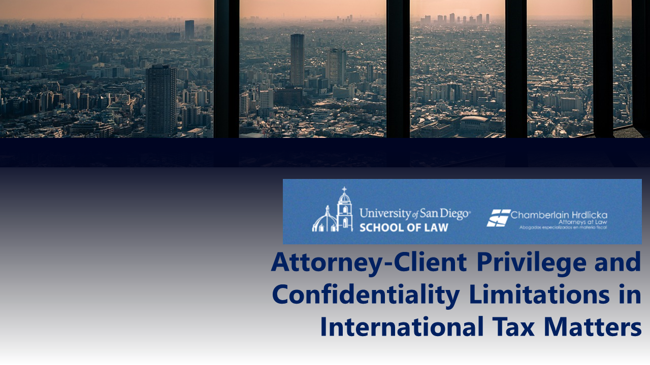EVAN DAVIS to Speak at Upcoming USD School of Law – Chamberlain International Tax Institute